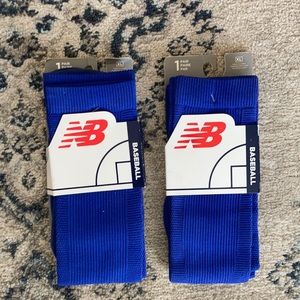 Mens New Balance Blue Baseball Socks- 2 pairs bundle NWT XL
